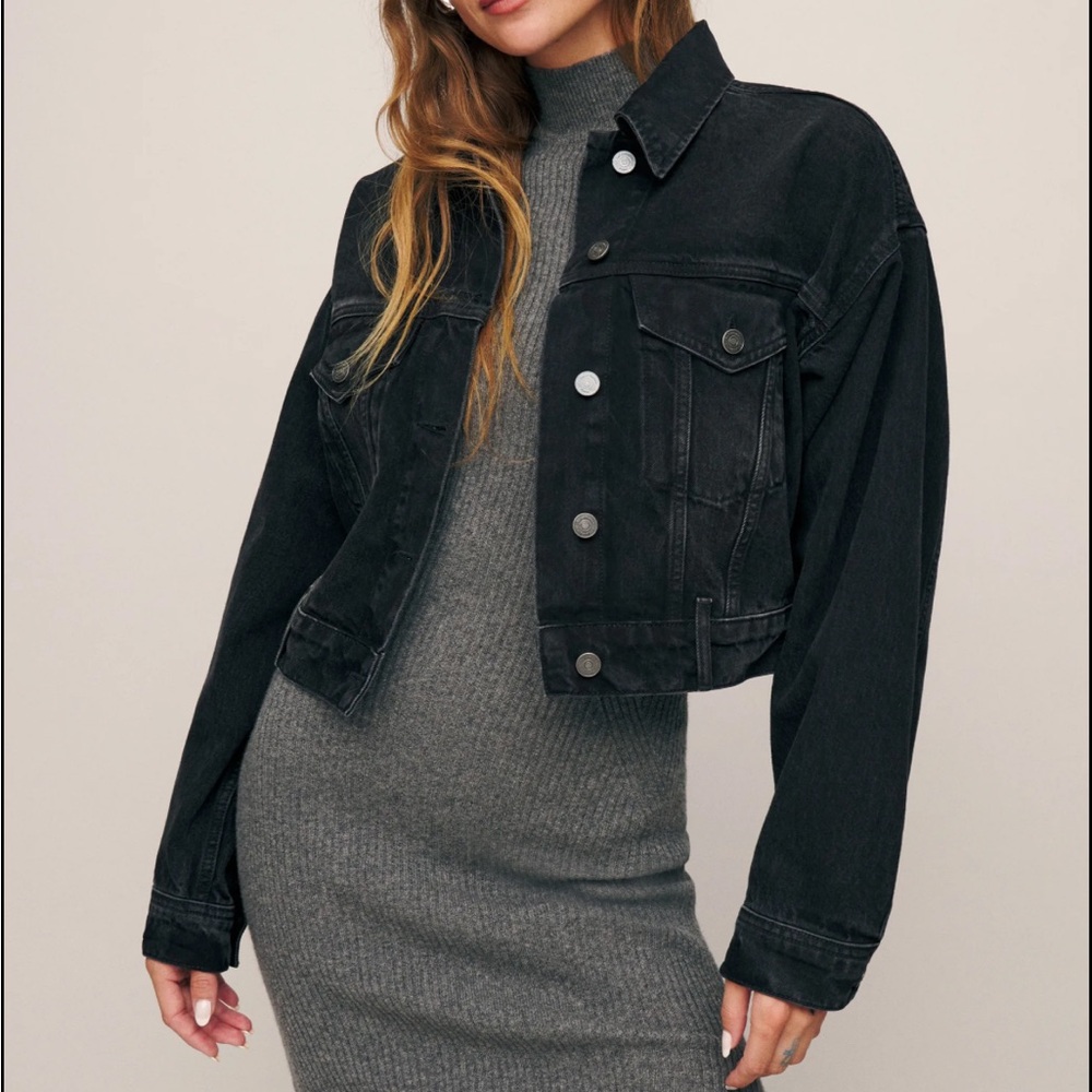Reformation Jori Cropped Denim Jacket